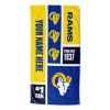 [Personalization Only] OFFICIAL NFL Colorblock Personalized Beach Towel - Los Angeles Rams - Personalization Only