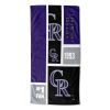 [Personalization Only] OFFICIAL MLB Colorblock Personalized Beach Towel - Rockies - Personalization Only