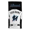 [Personalization Only] OFFICIAL MLB Jersey Personalized Beach Towel - Miami Marlins - Personalization Only