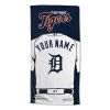 [Personalization Only] OFFICIAL MLB Jersey Personalized Beach Towel - Detroit Tigers - Personalization Only