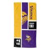 [Personalization Only] OFFICIAL NFL Colorblock Personalized Beach Towel - Vikings - Personalization Only