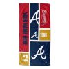 [Personalization Only] OFFICIAL MLB Colorblock Personalized Beach Towel - Braves - Personalization Only