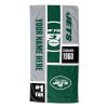 [Personalization Only] OFFICIAL NFL Colorblock Personalized Beach Towel - Jets - Personalization Only