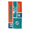 [Personalization Only] OFFICIAL NFL Colorblock Personalized Beach Towel - Dolphins - Personalization Only