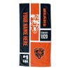 [Personalization Only] OFFICIAL NFL Colorblock Personalized Beach Towel - Bears - Personalization Only