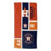 [Personalization Only] OFFICIAL MLB Colorblock Personalized Beach Towel - Astros - Personalization Only