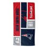 [Personalization Only] OFFICIAL NFL Colorblock Personalized Beach Towel - Patriots - Personalization Only