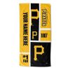 [Personalization Only] OFFICIAL MLB Colorblock Personalized Beach Towel - Pirates - Personalization Only