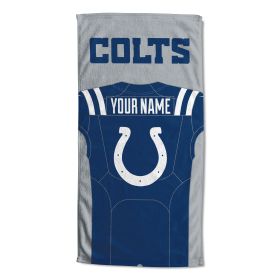 [Personalization Only] OFFICIAL NFL Jersey Personalized Beach Towel - Indianapolis Colts - Personalization Only