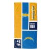 [Personalization Only] OFFICIAL NFL Colorblock Personalized Beach Towel - LA Chargers - Personalization Only