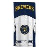 [Personalization Only] OFFICIAL MLB Jersey Personalized Beach Towel - Milwaukee Brewers - Personalization Only