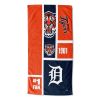 [Personalization Only] OFFICIAL MLB Colorblock Personalized Beach Towel - Tigers - Personalization Only