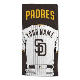 [Personalization Only] OFFICIAL MLB Jersey Personalized Beach Towel - San Diego Padres - Personalization Only