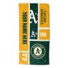 [Personalization Only] OFFICIAL MLB Colorblock Personalized Beach Towel - Athletics - Personalization Only