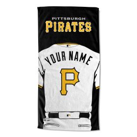 [Personalization Only] OFFICIAL MLB Jersey Personalized Beach Towel - Pittsburgh Pirates - Personalization Only