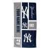 [Personalization Only] OFFICIAL MLB Colorblock Personalized Beach Towel - Yankees - Personalization Only