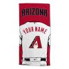 [Personalization Only] OFFICIAL MLB Jersey Personalized Beach Towel - Arizona Diamondbacks - Personalization Only