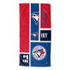 [Personalization Only] OFFICIAL MLB Colorblock Personalized Beach Towel - Blue Jays - Personalization Only