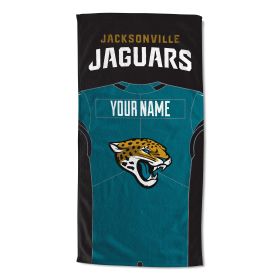 [Personalization Only] OFFICIAL NFL Jersey Personalized Beach Towel - Jacksonville Jaguars - Personalization Only