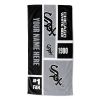 [Personalization Only] OFFICIAL MLB Colorblock Personalized Beach Towel - White Sox - Personalization Only