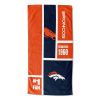 [Personalization Only] OFFICIAL NFL Colorblock Personalized Beach Towel - Broncos - Personalization Only