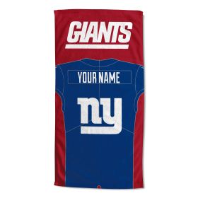 [Personalization Only] OFFICIAL NFL Jersey Beach Towel - New York Giants - Personalization Only