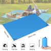 Portable Beach Blanket 4.6' x 6.6' Waterproof Foldable Camping Rug Pocket Sandproof Picnic Mat - Blue