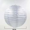 8 Inches 5 Pcs Silver Chinese Style Paper Lantern Blank Decorative Hanging Lanterns for Garden Party Wedding Lampshade - Default