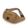 Men's Solid Canvas Crossbody & Waist Bag - Black