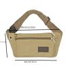 1pc Unisex Multifunctional Canvas Waist Bag Fanny Pack For Outdoor Activities - Army Green