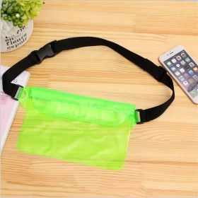 Waterproof Swimming Bag; Ski Drift Diving Shoulder Waist Pack Bag Underwater Mobile Phone Bags Case Cover For Beach Boat Sports - Green