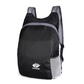 Lightweight Foldable Nylon Hiking Backpack For Camping Hiking Climbing Trekking - Black