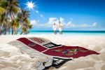 [Personalization Only] OFFICIAL NHL Colorblock Personalized Beach Towel - Arizona Coyotes - Personalization Only