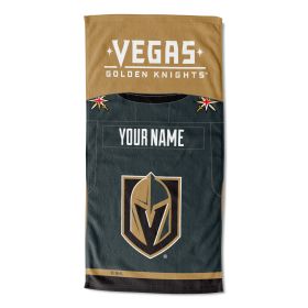 [Personalization Only] OFFICIAL NHL Jersey Personalized Beach Towel - Golden Knights - Personalization Only