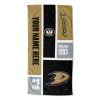 [Personalization Only] OFFICIAL NHL Colorblock Personalized Beach Towel - Anaheim Ducks - Personalization Only