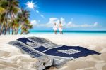 [Personalization Only] OFFICIAL NHL Colorblock Personalized Beach Towel - Toronto Maple Leafs - Personalization Only