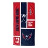 [Personalization Only] OFFICIAL NHL Colorblock Personalized Beach Towel - Washington Capitals - Personalization Only