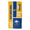 [Personalization Only] OFFICIAL NHL Colorblock Personalized Beach Towel - Buffalo Sabres - Personalization Only