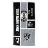 [Personalization Only] OFFICIAL NBA Colorblock Personalized Beach Towel - Brooklyn Nets - Personalization Only