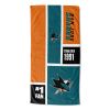 [Personalization Only] OFFICIAL NHL Colorblock Personalized Beach Towel - San Jose Sharks - Personalization Only