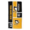 [Personalization Only] OFFICIAL NHL Colorblock Beach Towel - Pittsburgh Penguins - Personalization Only