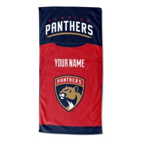 [Personalization Only] OFFICIAL NHL Jersey Personalized Beach Towel - FL Panthers - Personalization Only