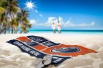 [Personalization Only] OFFICIAL NHL Colorblock Personalized Beach Towel - Edmonton Oilers - Personalization Only