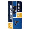 [Personalization Only] OFFICIAL NHL Colorblock Personalized Beach Towel - St. Louis Blues - Personalization Only