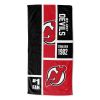 [Personalization Only] OFFICIAL NHL Colorblock Beach Towel - New Jersey Devils - Personalization Only