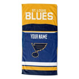 [Personalization Only] OFFICIAL NHL Jersey Beach Towel - Blues - Personalization Only