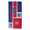 [Personalization Only] OFFICIAL NBA Colorblock Personalized Beach Towel - Detroit Pistons - Personalization Only