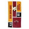 [Personalization Only] OFFICIAL NBA Colorblock Personalized Beach Towel - Miami Heat - Personalization Only