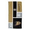 [Personalization Only] OFFICIAL NHL Colorblock Personalized Beach Towel - Anaheim Ducks - Personalization Only