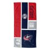 [Personalization Only] OFFICIAL NHL Colorblock Personalized Beach Towel - Columbus Blue Jackets - Personalization Only